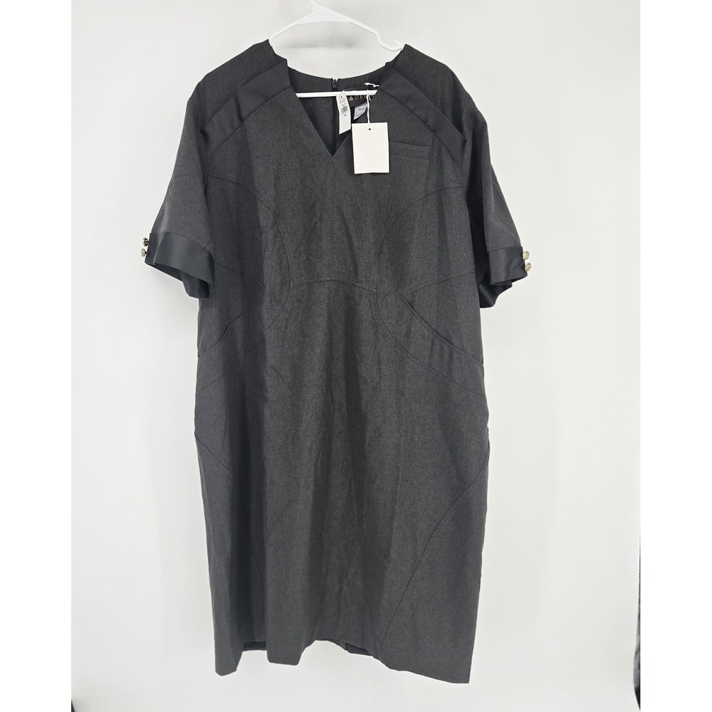 Delta Air Lines Uniform Dress Charcoal Grey Short Sleeve Crew Uniform 20W NWT